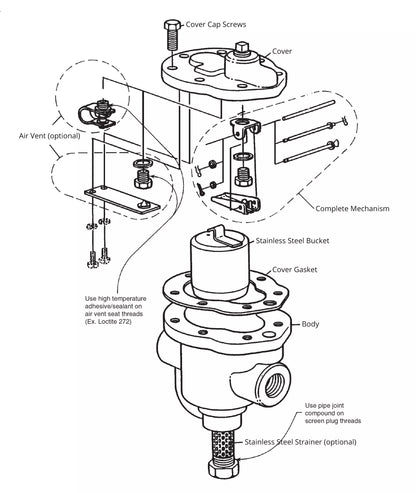 Spirax Sarco 1" B3S-15 (15PSI) Inverted Bucket Trap