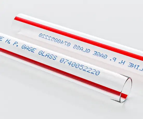 Schott Duran Gauge Glass 5/8" OD Red Line High Pressure