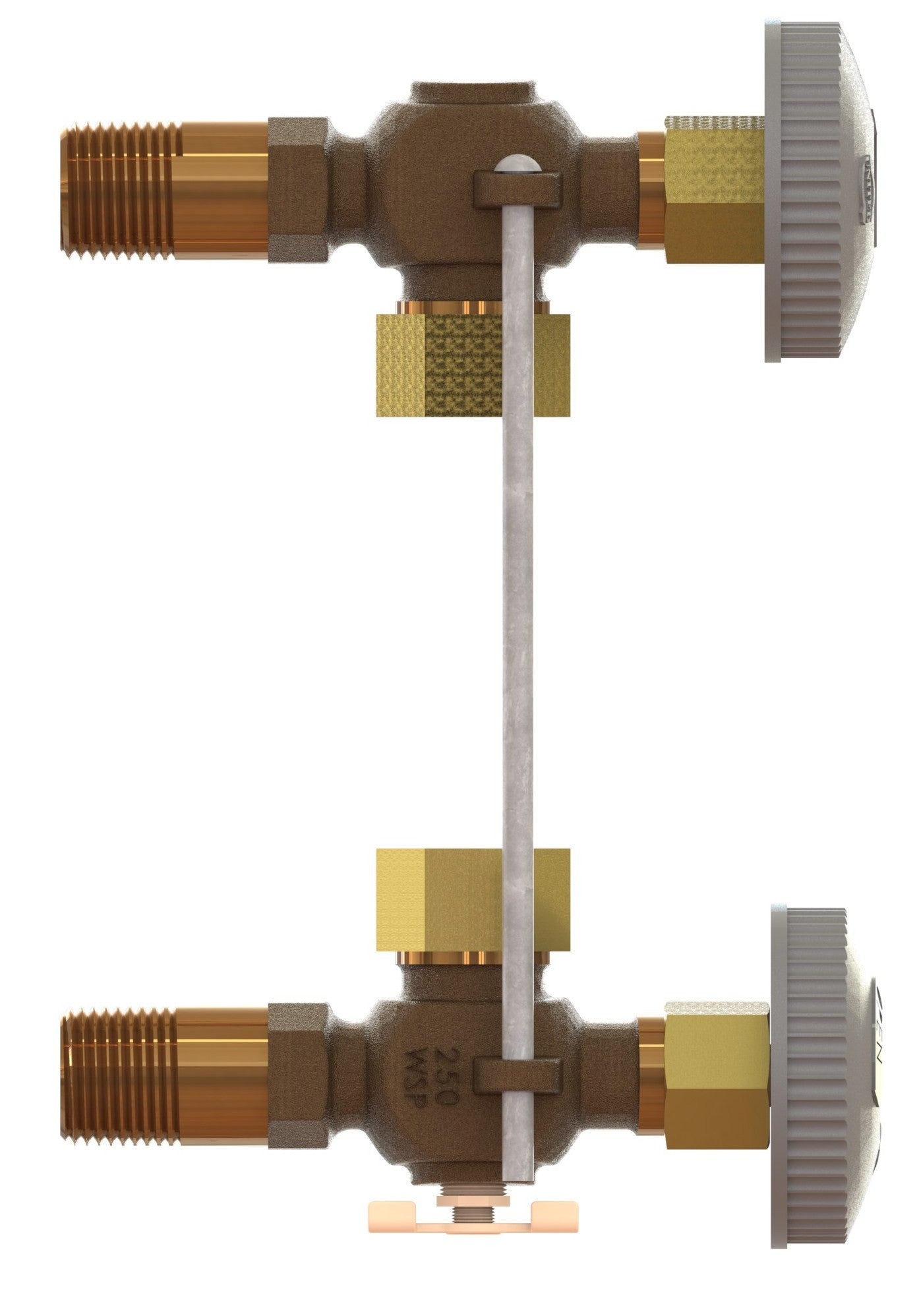 United Brass Works (340142) 34014PW Long Shank Water Gauge Fixture Set with Ball Checks 