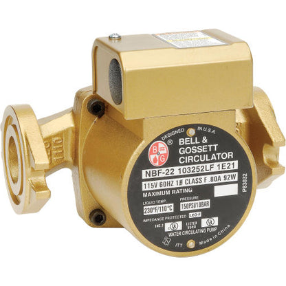Bell & Gossett Circulator Pump, Single Speed, Bronze, NBF 33 (103351LF)